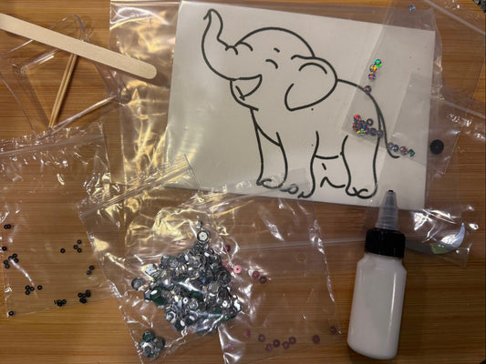 Executive Mama Elephant Sequin Self-Care Kit (5x7)